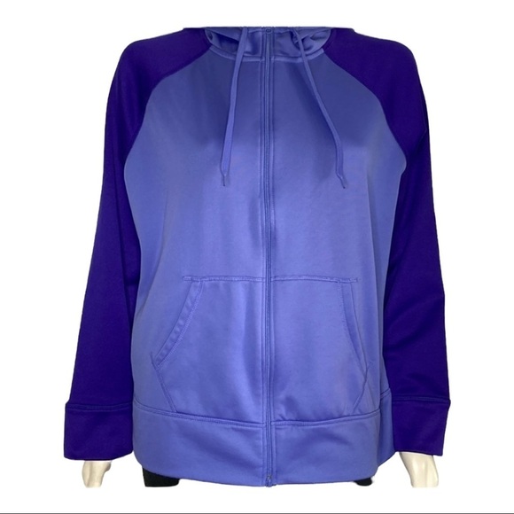 Danskin Now Fleece Lined Hooded Jacket Sz XL 16-18 - Picture 1 of 7